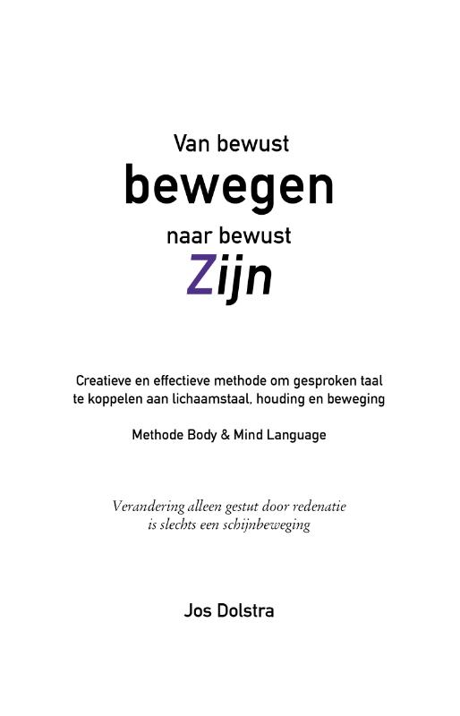 Omslag van Van bewust bewegen naar bewust Zijn
