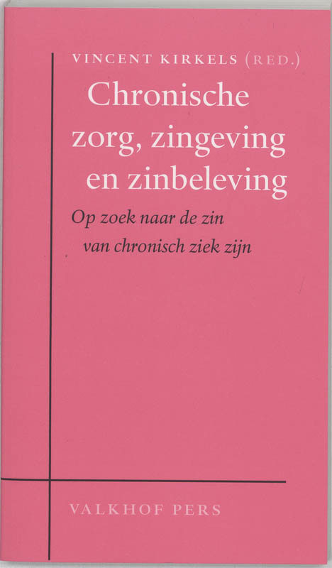 Omslag van Chronische zorg, zingeving en zinbeleving