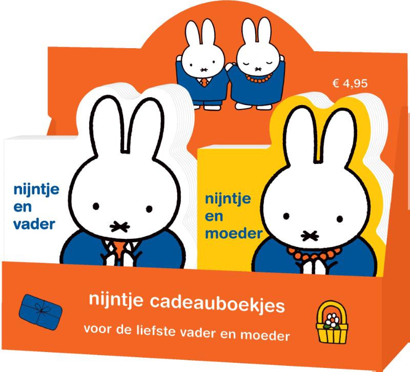 Omslag van display nijntje cadeauboekjes nijntje en vader | nijntje en moeder