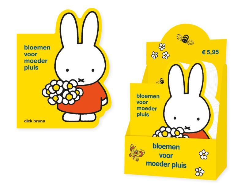 Omslag van display nijntje cadeauboekjes bloemen voor moeder pluis
