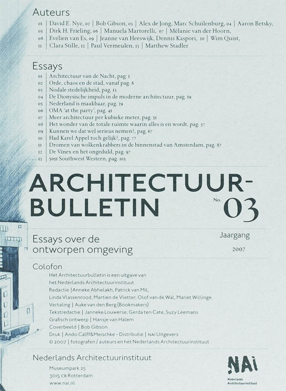 Omslag van 03 essays on the designed environment
