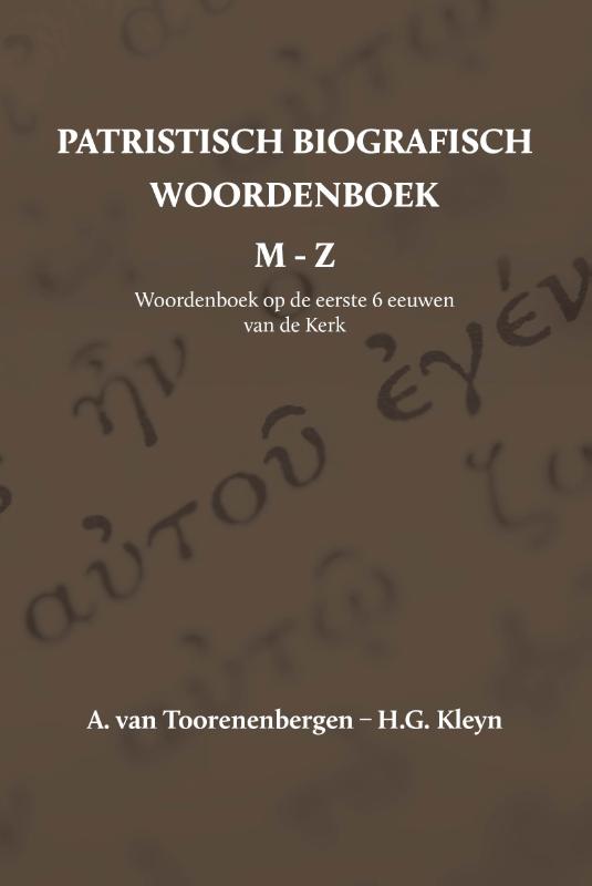 Omslag van Patristisch Biografisch Woordenboek