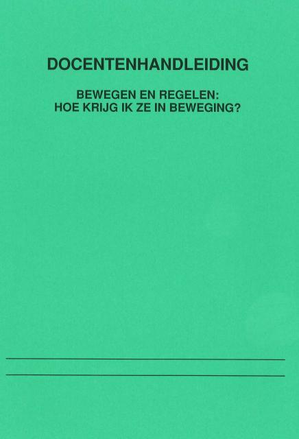 Omslag van Bewegen en regelen