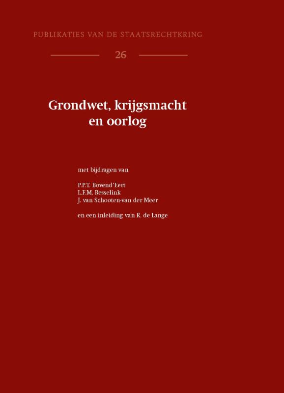 Omslag van Grondwet, krijgsmacht en oorlog