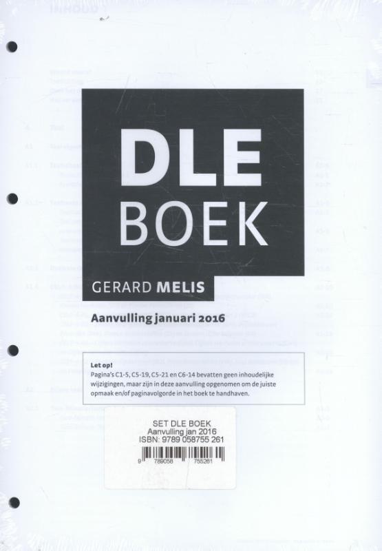 Omslag van DLE Boek: Aanvulling januari 2016