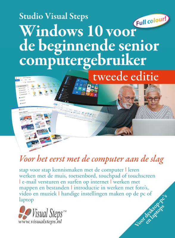 Omslag van Windows 10 voor de beginnende senior computergebruiker