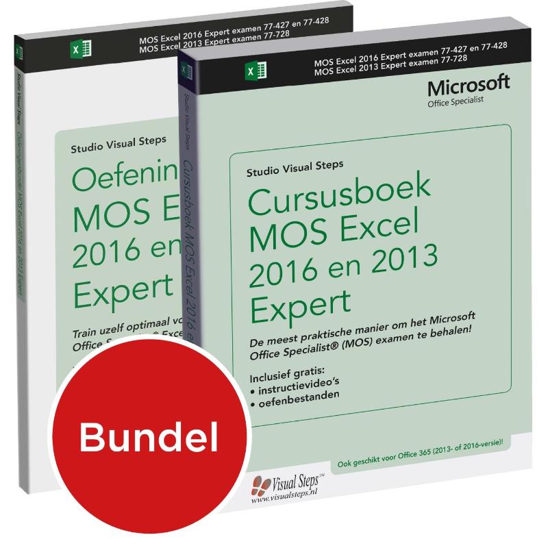 Omslag van Cursusboek MOS Excel 2016 en 2013 Expert + Oefeningenbundel