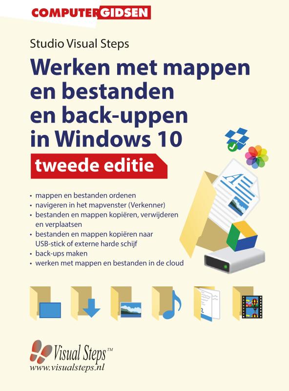 Omslag van Werken met mappen en bestanden en back-uppen in Windows 10