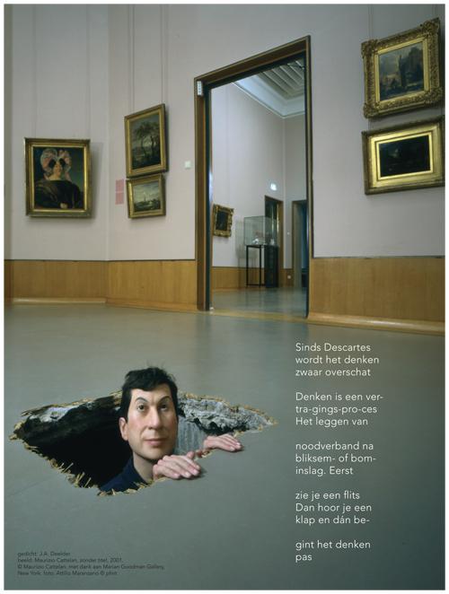 Omslag van Plint poezieposter Sinds Descartes van J.A. Deelder