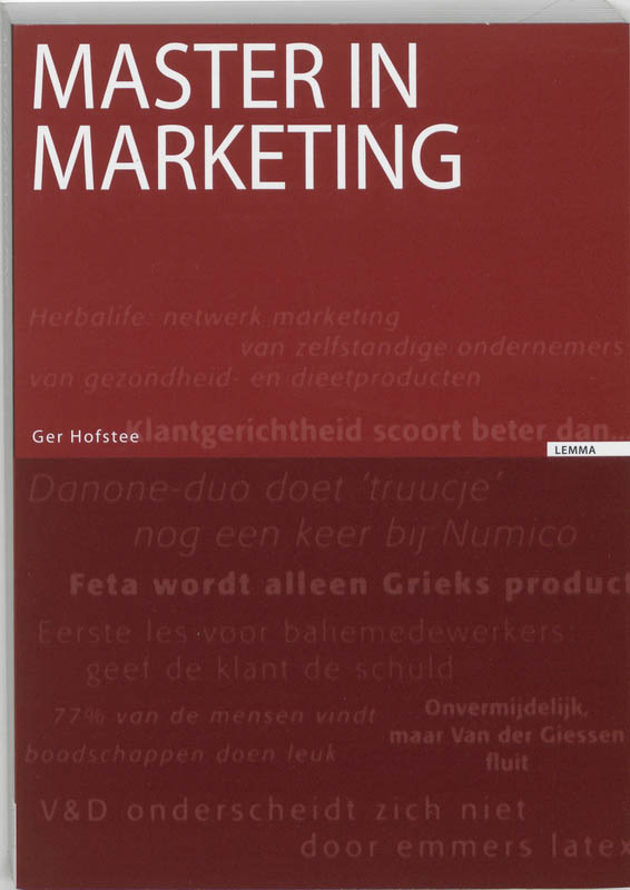 Omslag van Master in Marketing