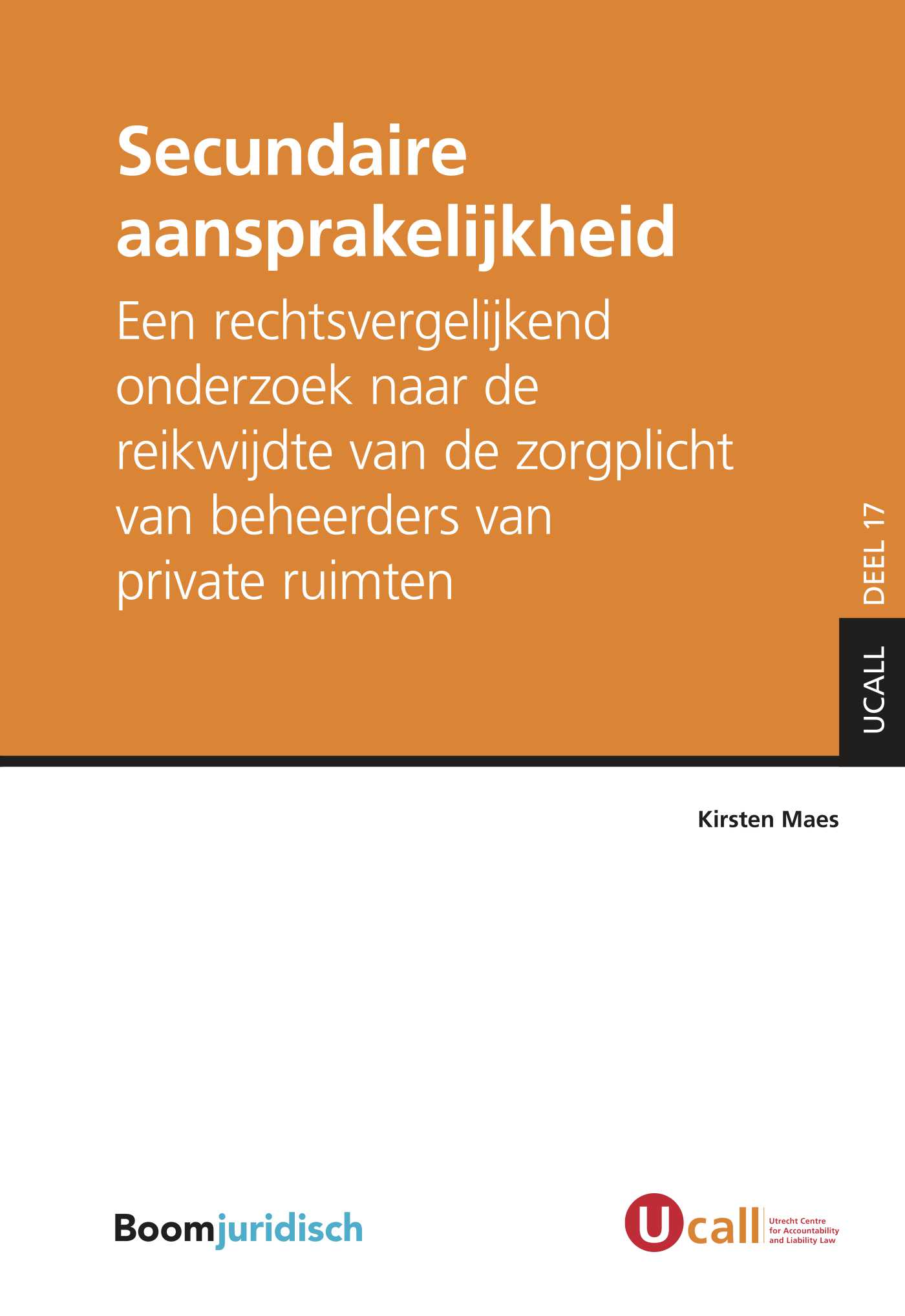 Omslag van Secundaire Aansprakelijkheid