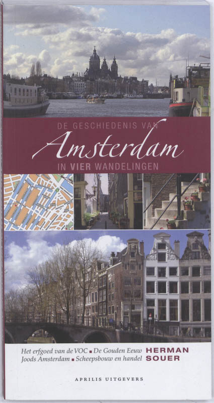 Omslag van De geschiedenis van Amsterdam in vier wandelingen