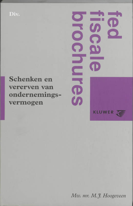Omslag van Schenken en vererven van ondernemingsvermogen