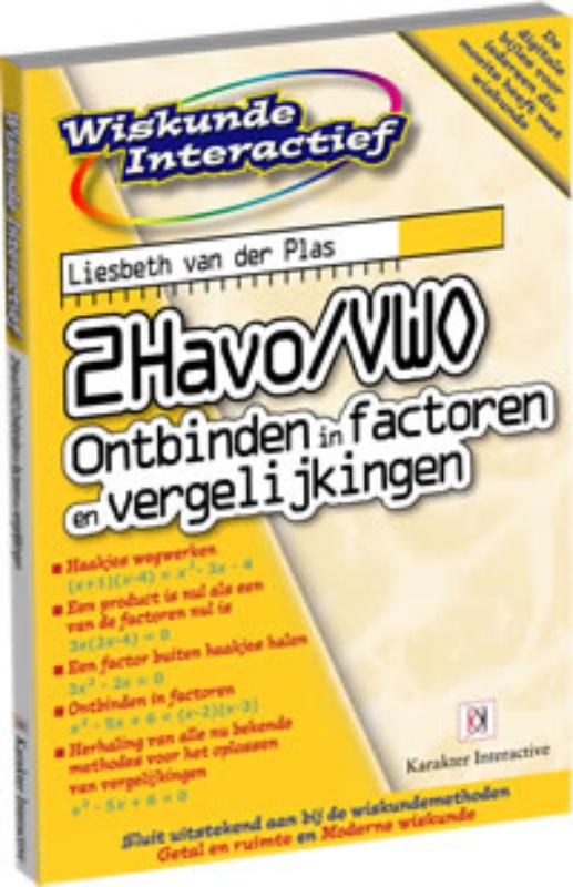 Omslag van 2Havo/vwo Ontbinden in factoren en vergelijkingen