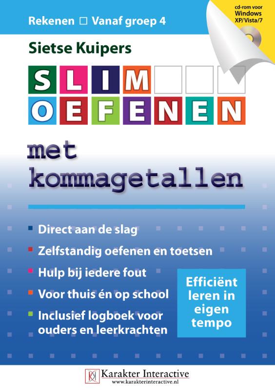 Omslag van SLIM OEFENEN met kommagetallen