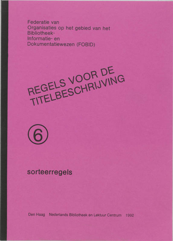 Omslag van 6 Sorteerregels