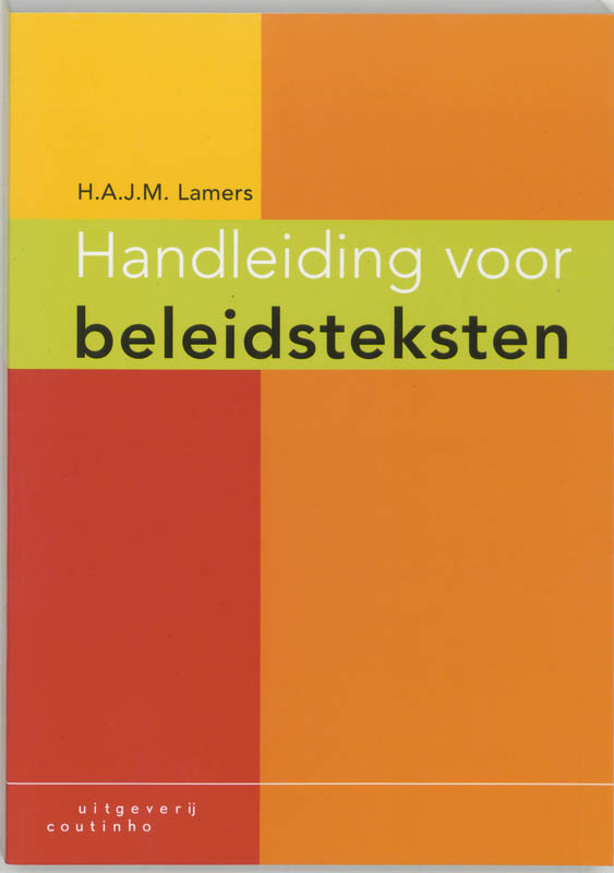Omslag van Handleiding voor beleidsteksten