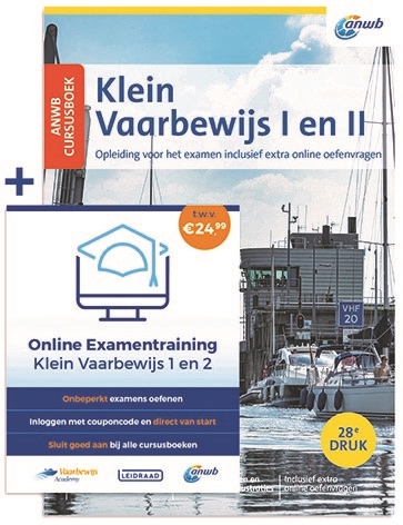 Omslag van Cursusboek Klein Vaarbewijs I en II + Online Examentraining