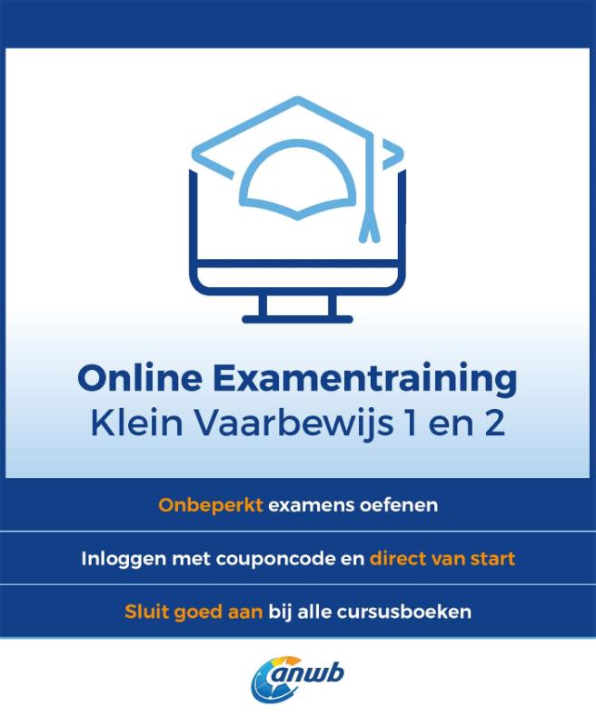 Omslag van ANWB Online Examentraining Klein Vaarbewijs 1 en 2