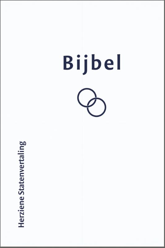 Omslag van Bijbel Huwelijksbijbel Herziene Statenvertaling wit