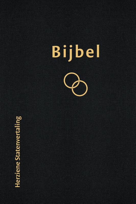 Omslag van Bijbel Huwelijksbijbel Herziene Statenvertaling zwart