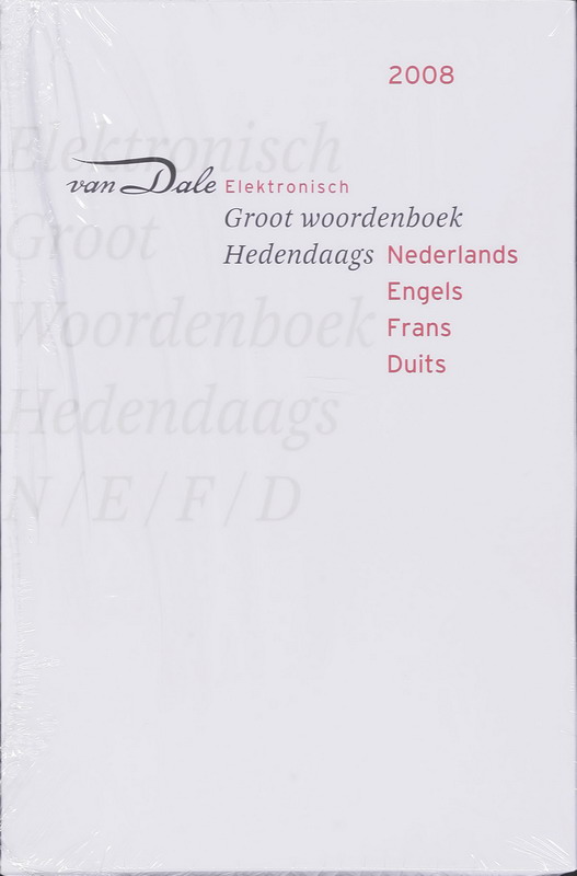 Omslag van Van Dale elektronisch Groot woordenboek hedendaags Nederlands Engels Frans Duits