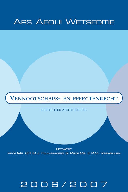 Omslag van Vennootschaps- en effectenrecht 2006/2007