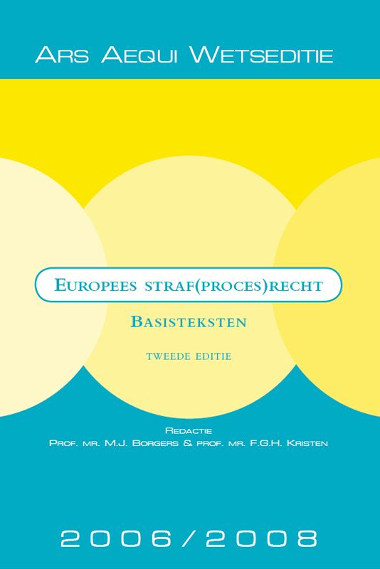 Omslag van Europees straf(proces)recht 2006/2008
