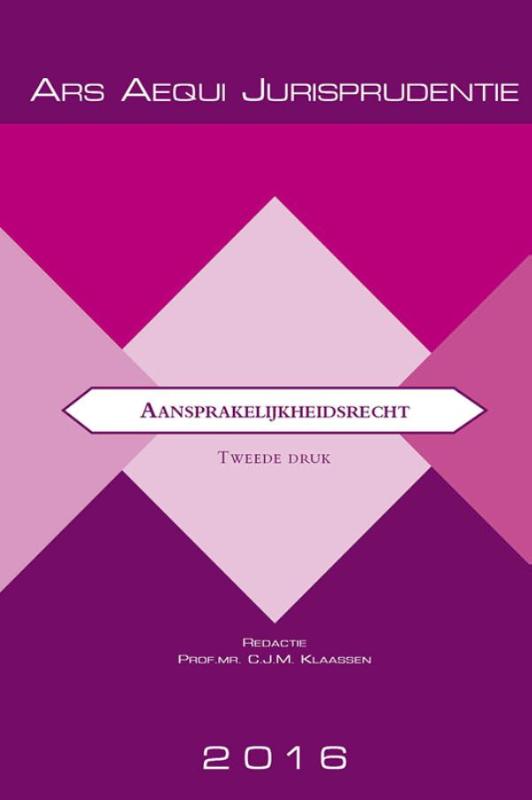 Omslag van Jurisprudentie Aansprakelijkheidsrecht 2016