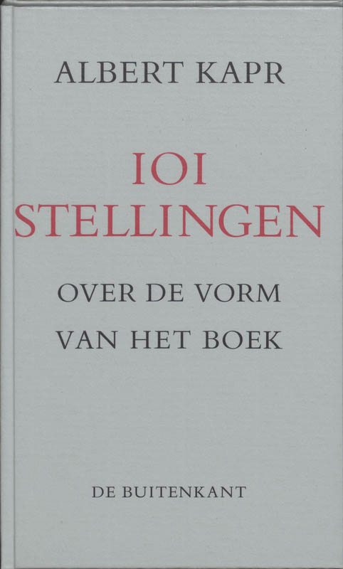 Omslag van 101 stellingen over de vorm van het boek