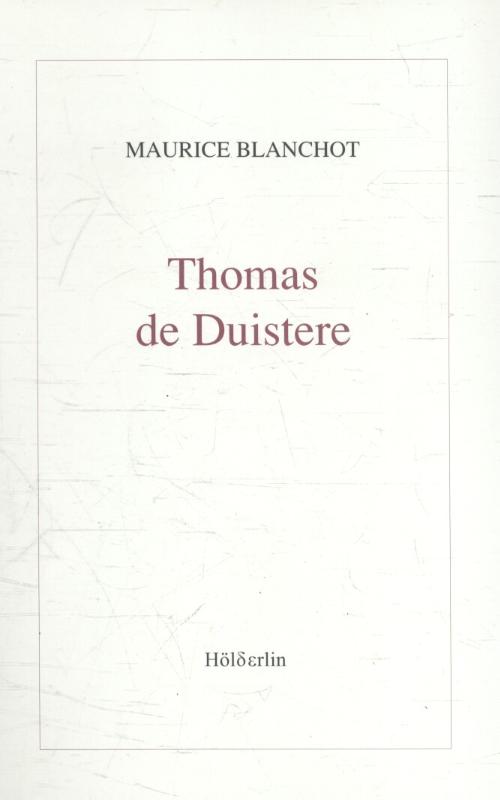 Omslag van Thomas de Duistere