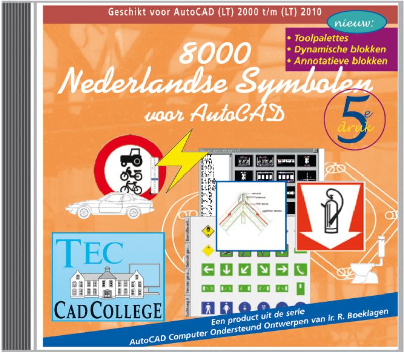 Omslag van 8000 Nederlandse Symbolen voor AutoCAD