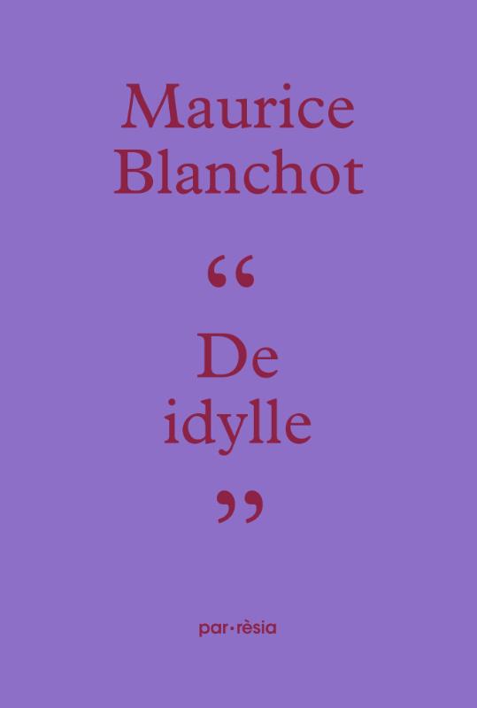 Omslag van De idylle