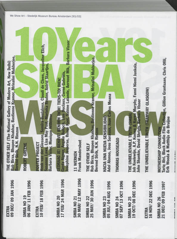 Omslag van 10 years SMBA We show art