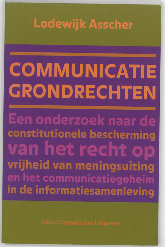 Omslag van Communicatiegrondrechten