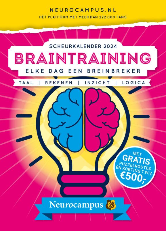Omslag van Neurocampus Braintraining Scheurkalender 2024