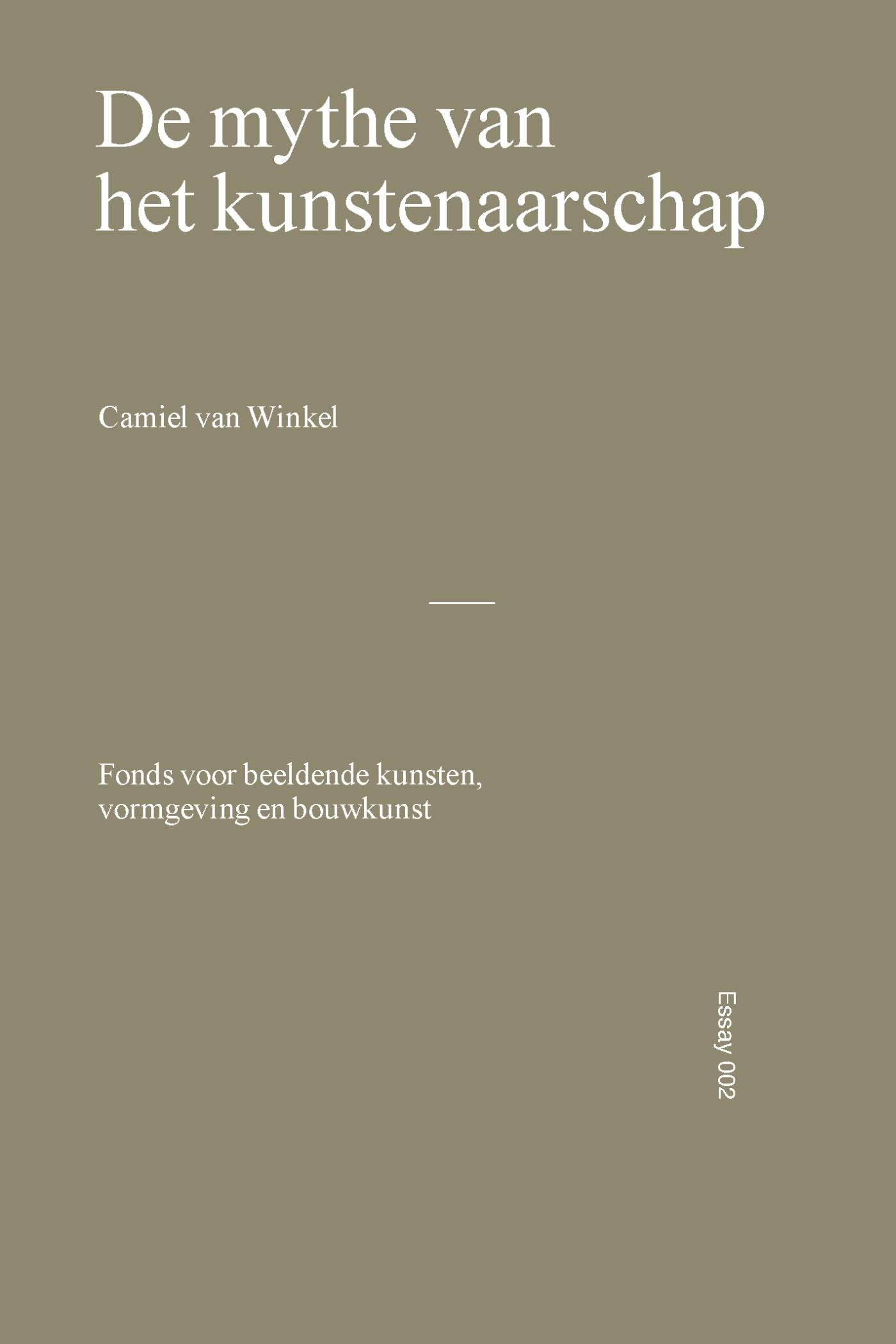 Omslag van De mythe van het kunstenaarschap