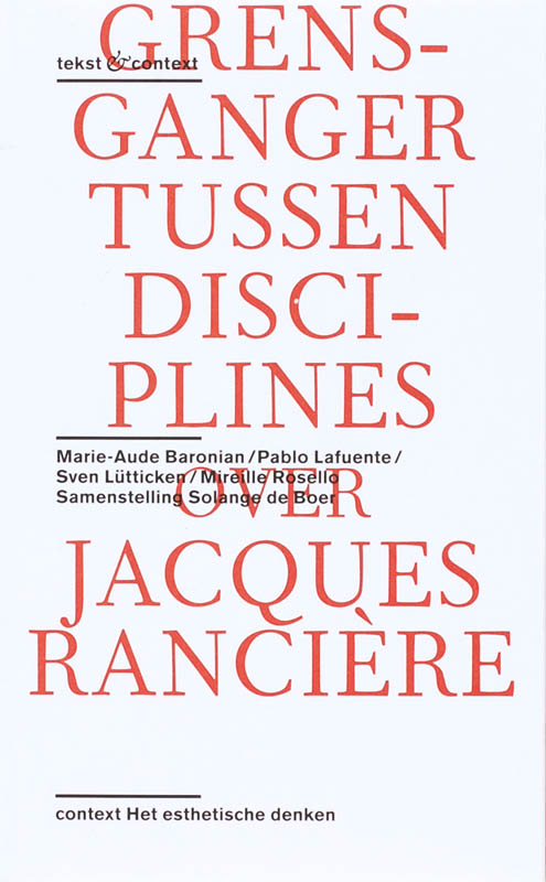 Omslag van Over het werk van Jacques Rancière