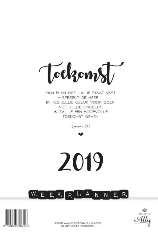 Omslag van Weekplanner Words and Letters 2019