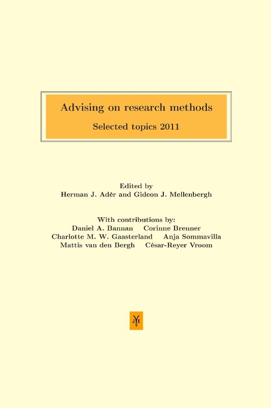 Omslag van Advising on research methods