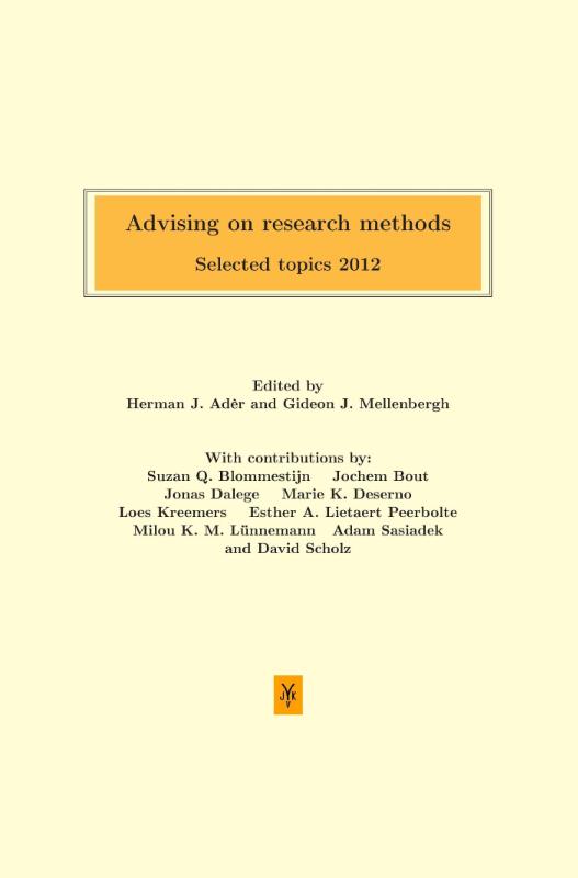 Omslag van Advising on research methods