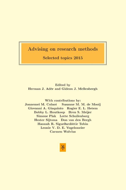 Omslag van Advising on research methods