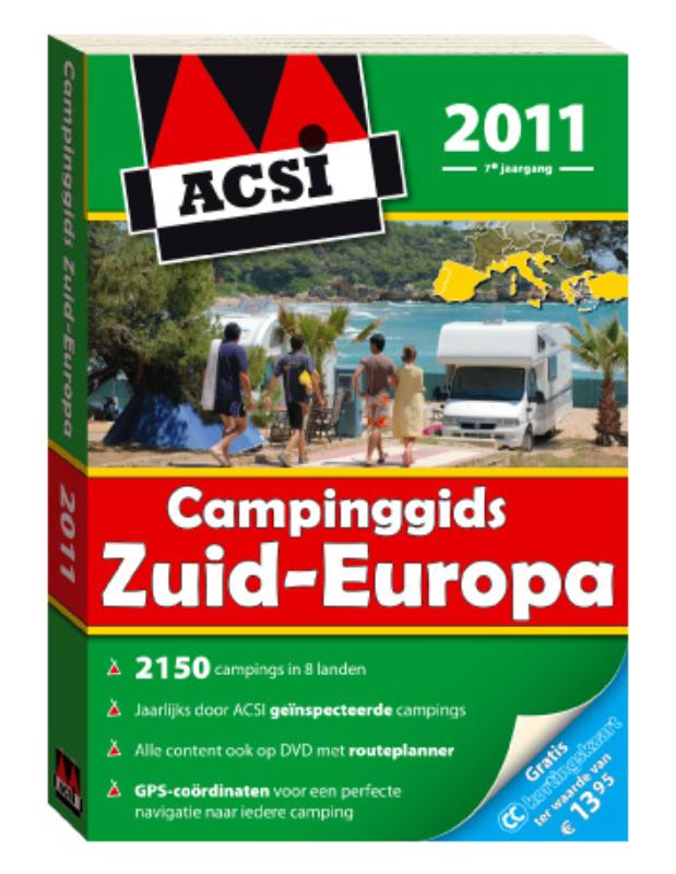 Omslag van ACSI Campinggids Zuid-Europa 2011 + ACSI Camping dvd-rom Zuid-Europa