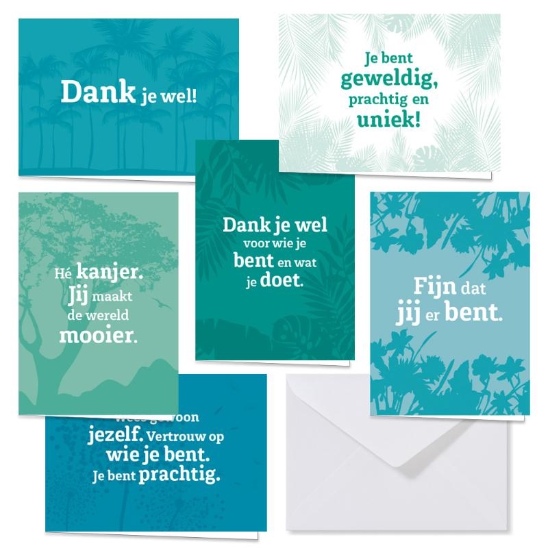 Omslag van Dank je wel wenskaarten in box