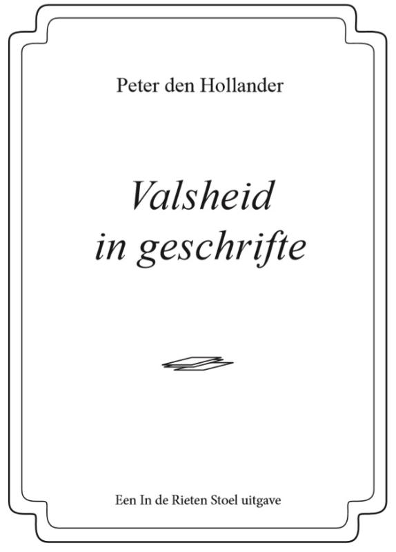 Omslag van Valsheid in geschrifte