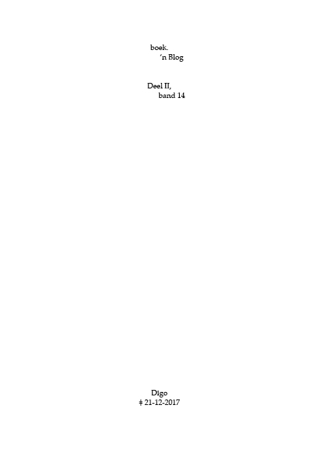 Omslag van boek.-’n Blog, deel II, band 14
