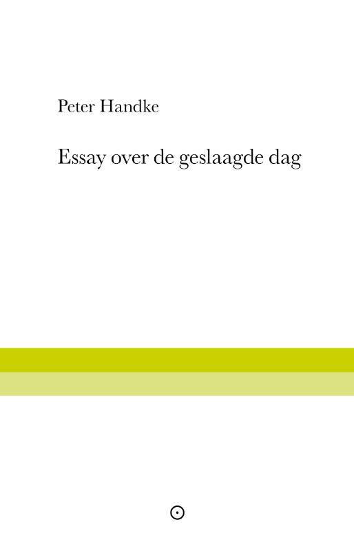 Omslag van Essay over de geslaagde dag