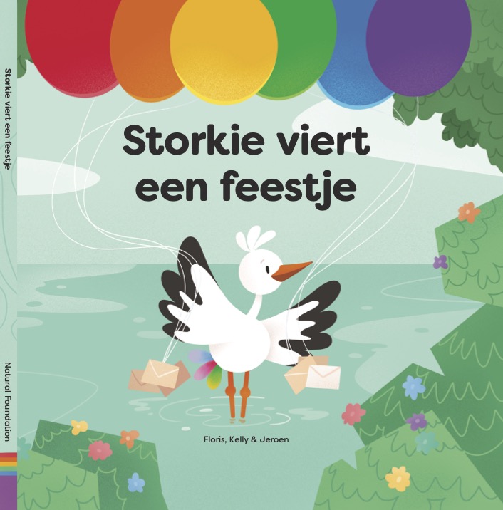 Omslag van Storkie viert een feestje