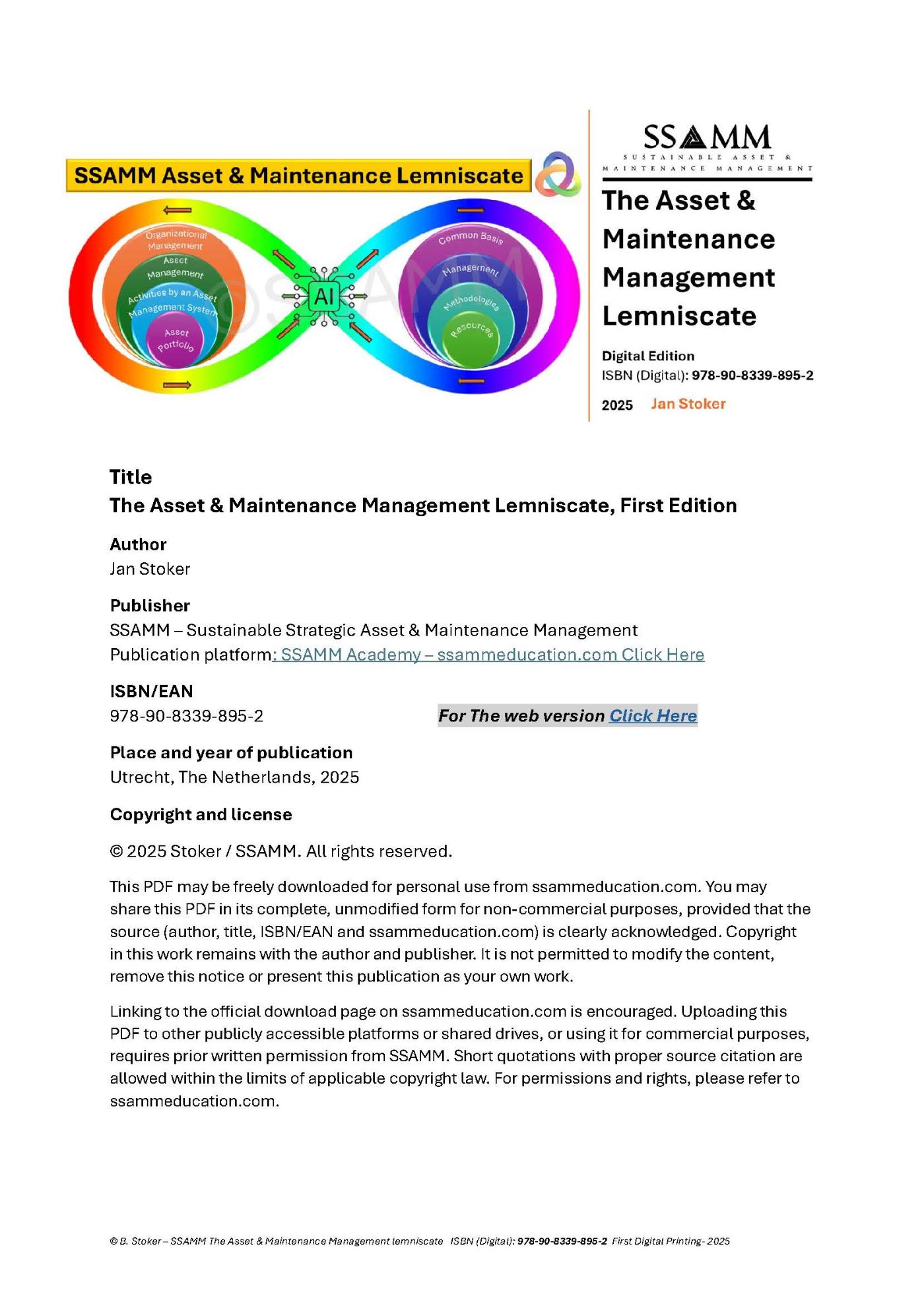 Omslag van The Asset & Maintenance Management Lemniscate