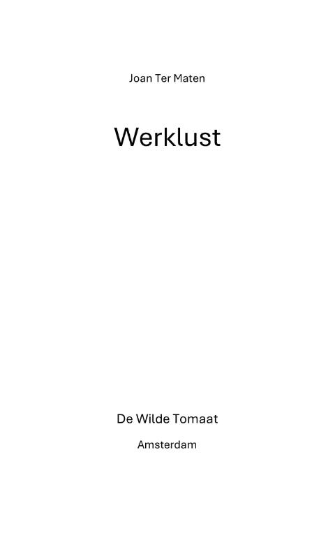 Omslag van Werklust